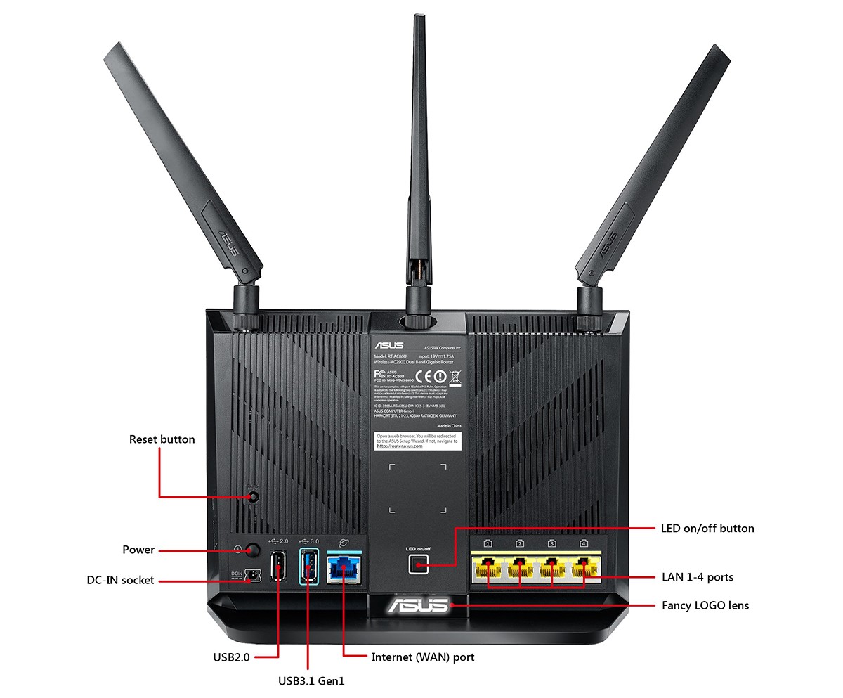 Bộ Mesh wifi ASUS RT-AC86U (2-Pack) AC2900, Gaming Router wifi , MU-MIMO, AIMESH 2